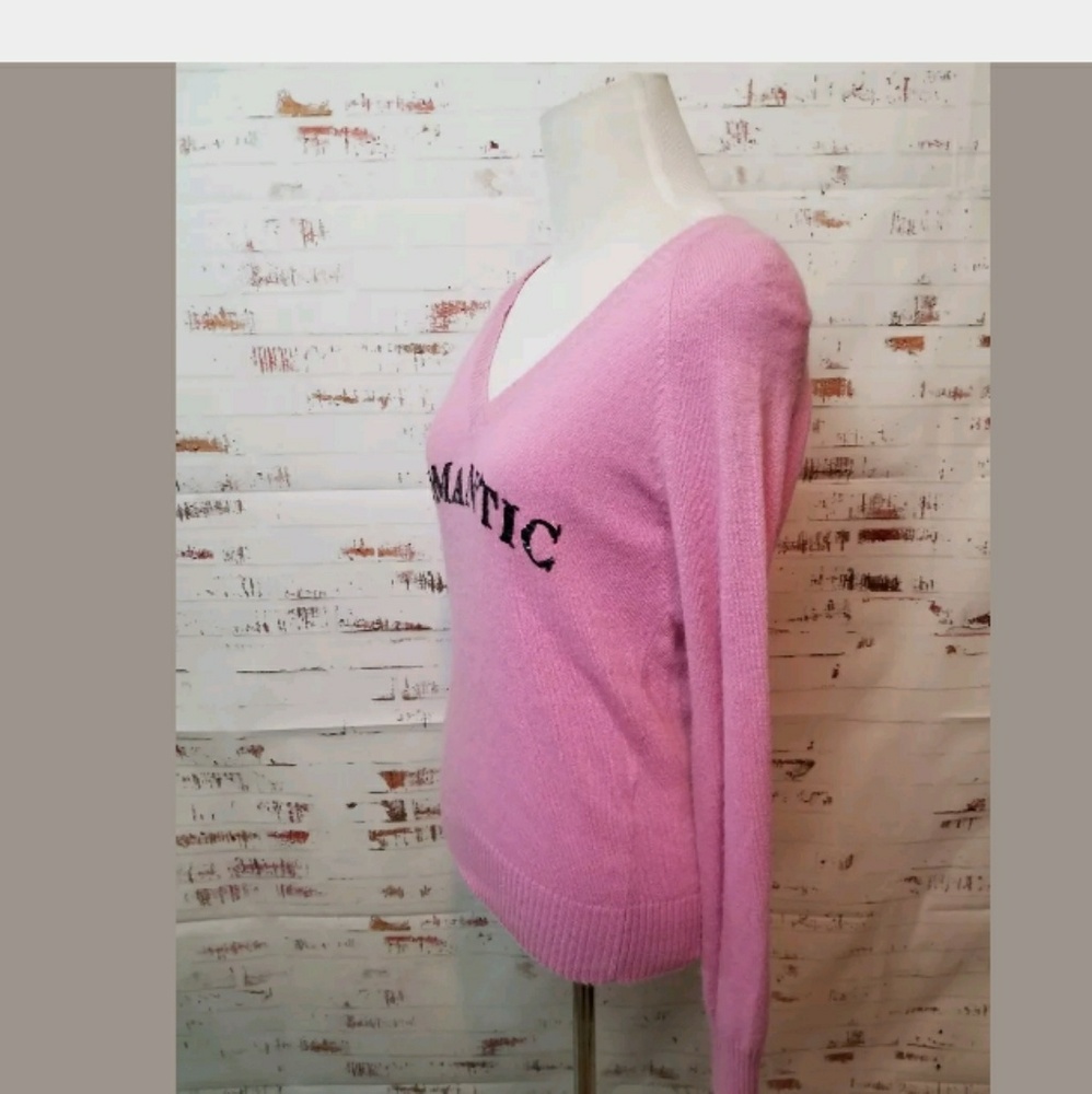 Wildfox Pink V-Neck Sweater - Picture 6 of 8